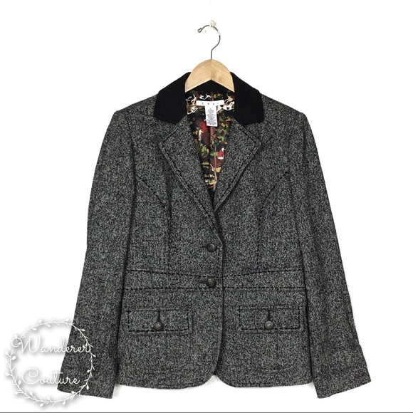 CAbi Jackets & Blazers - Cabi Fox Hunt Equestrian Tweed Blazer Jacket